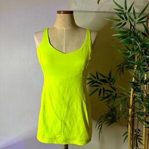 WOMEN'S YELLOW/GREEN LULULEMON CRB COOL RACERBACK YOGA TANK TOP ~ 10